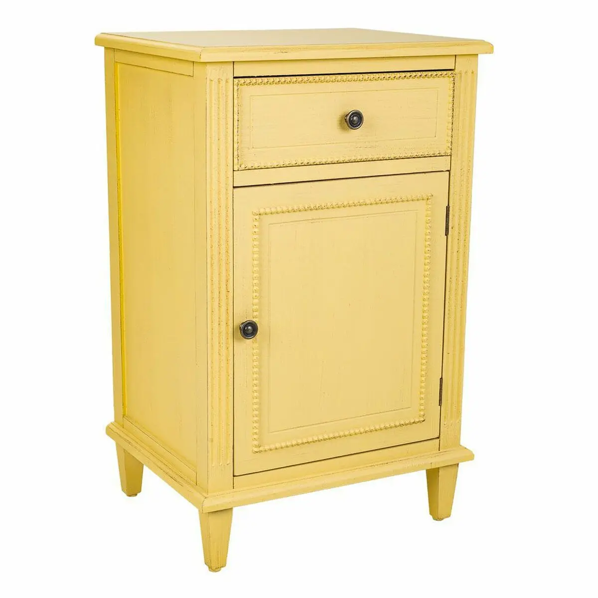 Comodino Alexandra House Living Giallo 36 x 72 x 45 cm