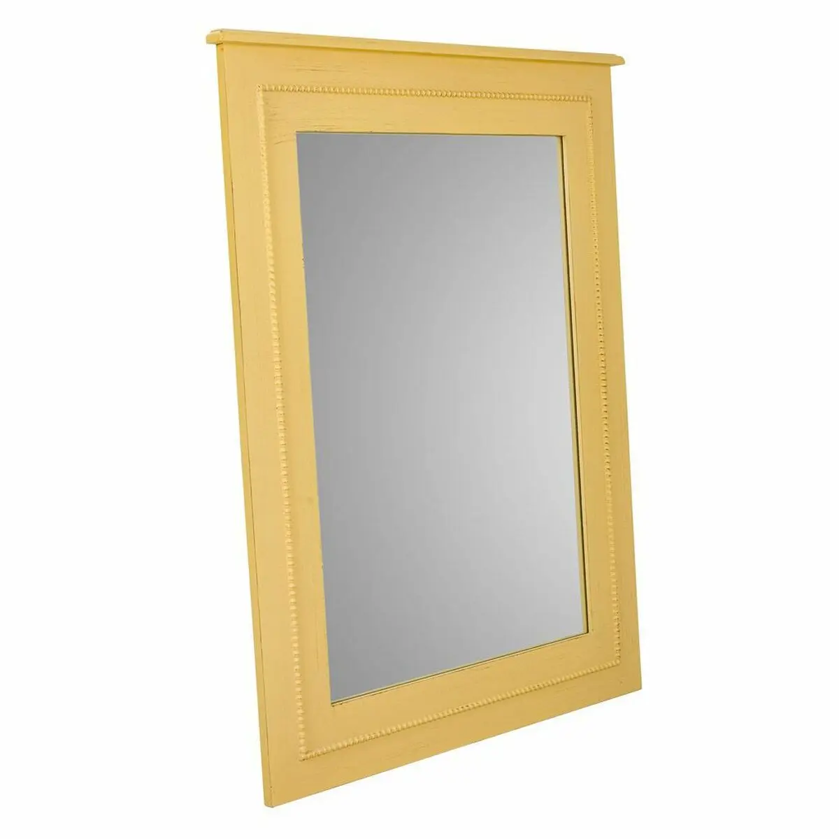 Specchio da parete Alexandra House Living Giallo Vetro Legno di abete 3 x 90 x 70 cm