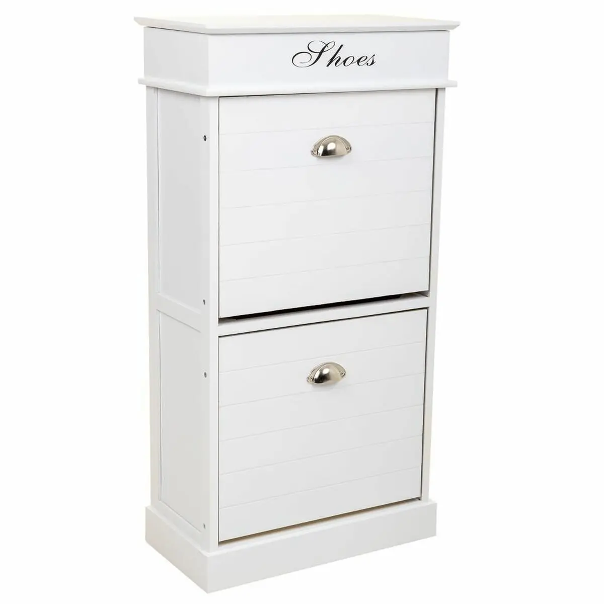 Scarpiera Alexandra House Living Bianco 28 x 98 x 50 cm 2 cassetti