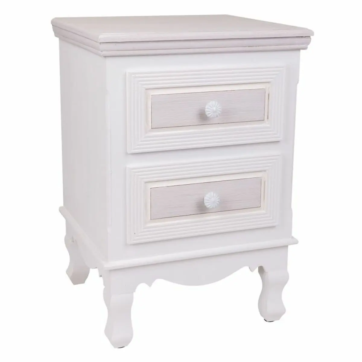 Comodino Alexandra House Living Bianco 33 x 53 x 37 cm