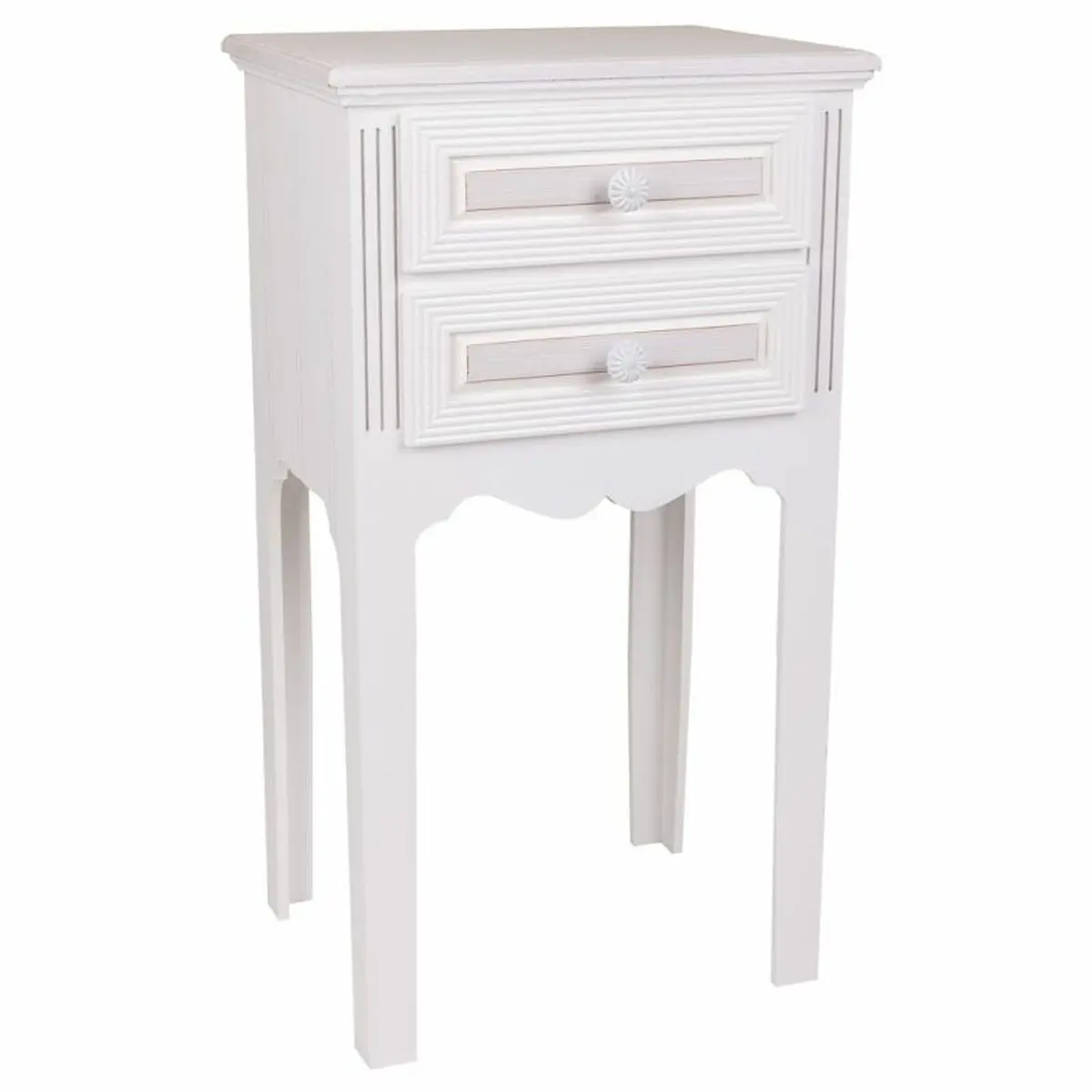 Comodino Alexandra House Living Bianco 28 x 69 x 38 cm