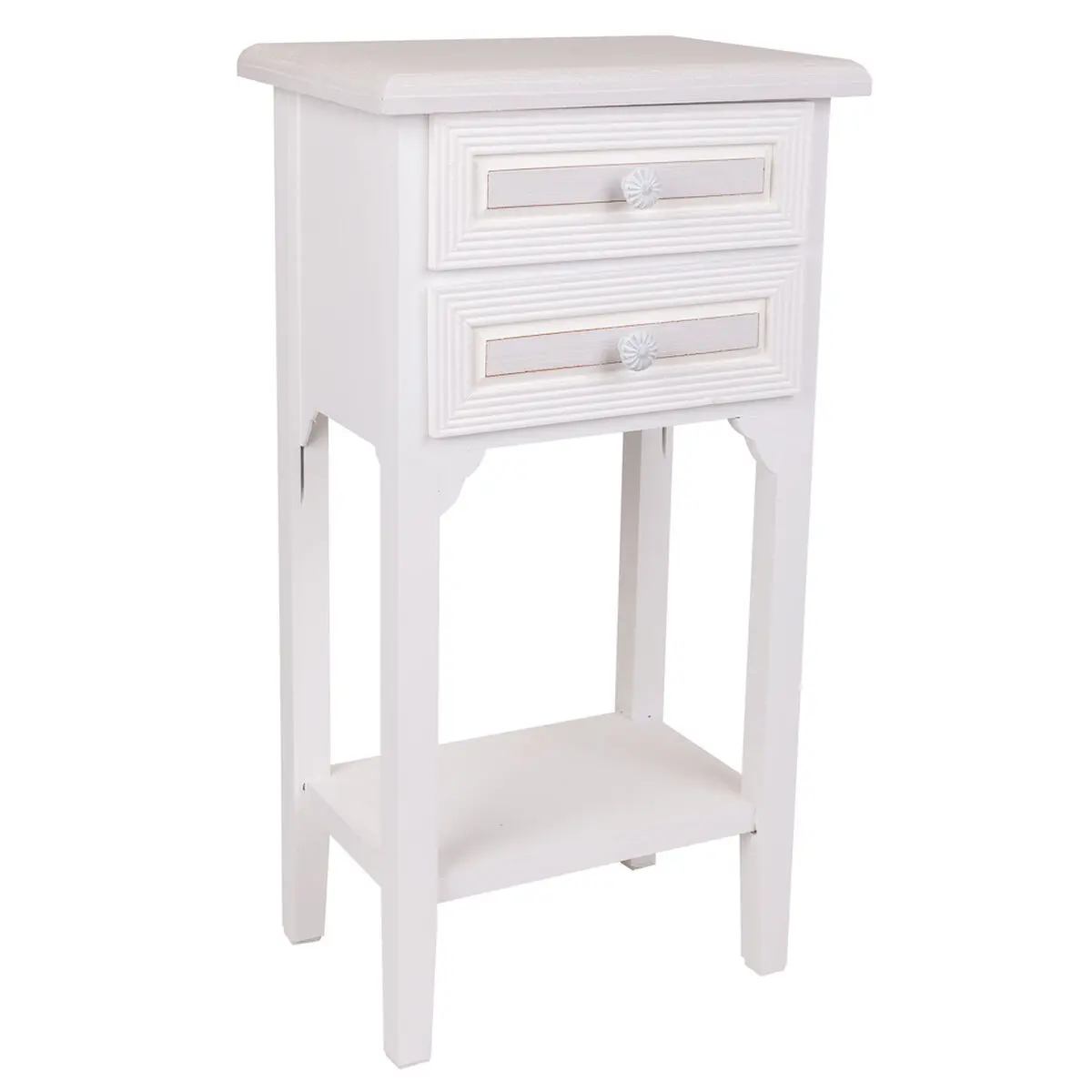 Comodino Alexandra House Living Bianco 26 x 69 x 37 cm