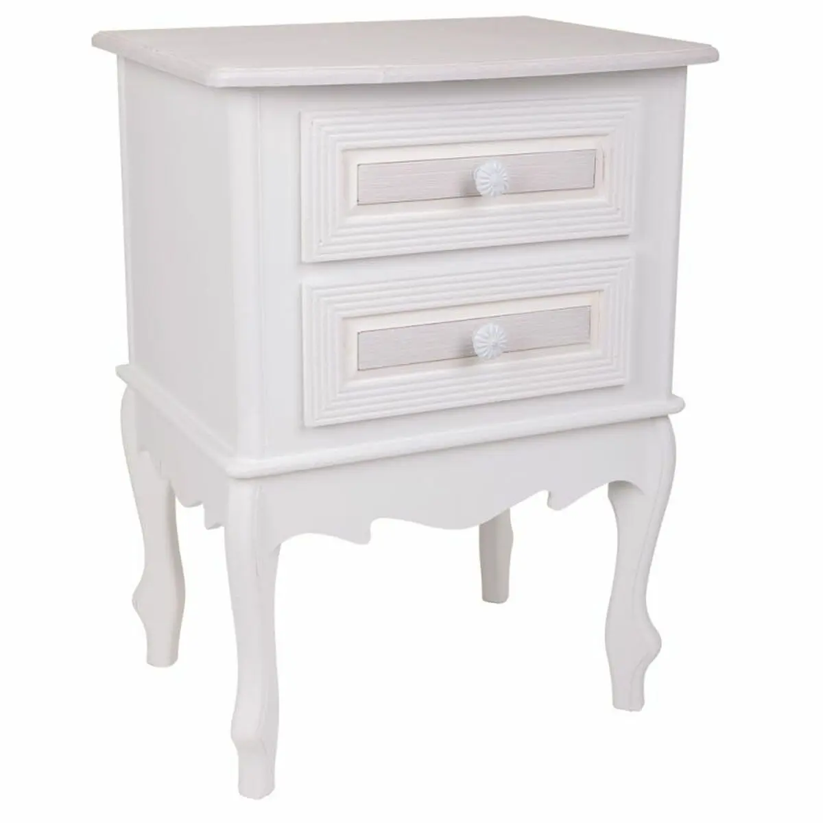 Comodino Alexandra House Living Bianco 34 x 57 x 42 cm