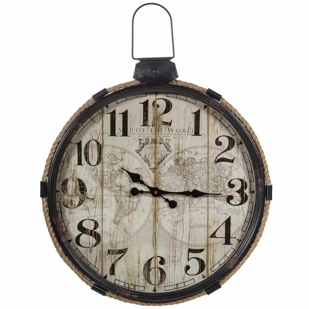 Orologio da Parete Alexandra House Living Nero Ferro Legno MDF 69 x 2 x 64 cm