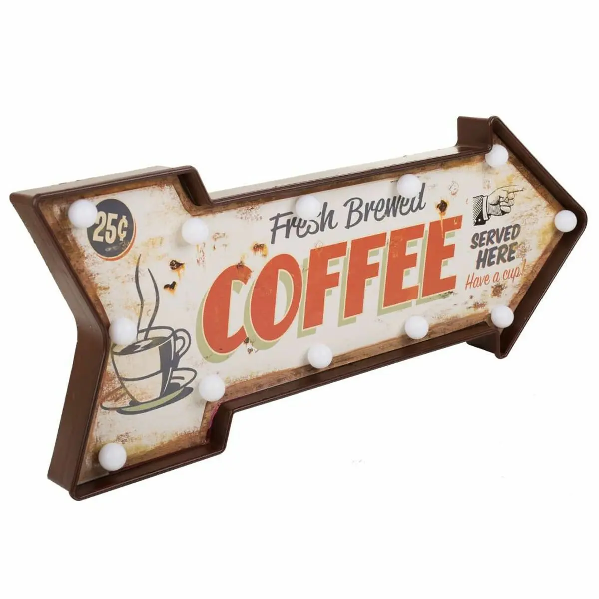 Placca da Parete Alexandra House Living Coffee Bianco Ferro 27 x 5 x 65 cm Illuminazione