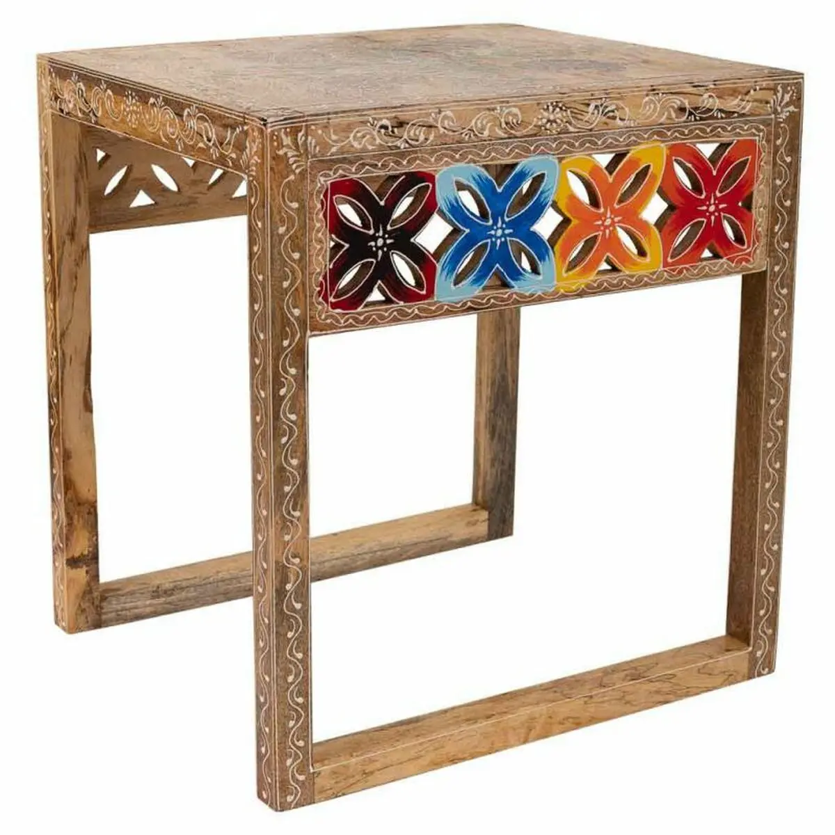 Tavolino da Caffè Alexandra House Living Multicolore Legno di mango 33 x 43 x 40 cm