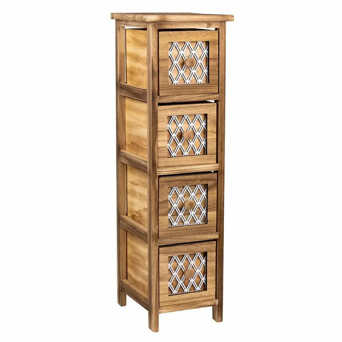 Cassettiera Alexandra House Living Marrone Legno Legno di paulownia 26 x 61 x 22 cm