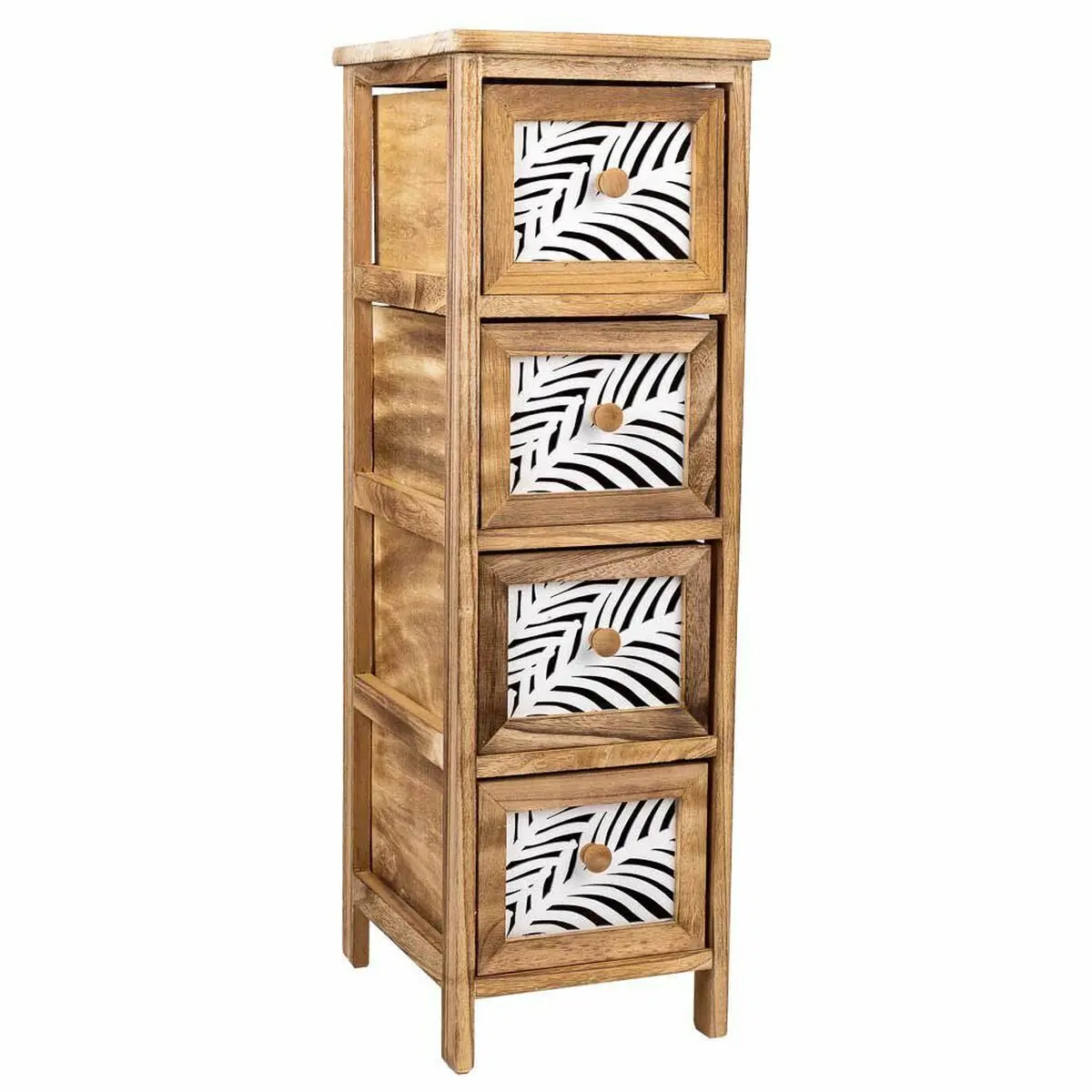 Cassettiera Alexandra House Living Marrone Legno Legno di paulownia 32 x 81 x 26 cm