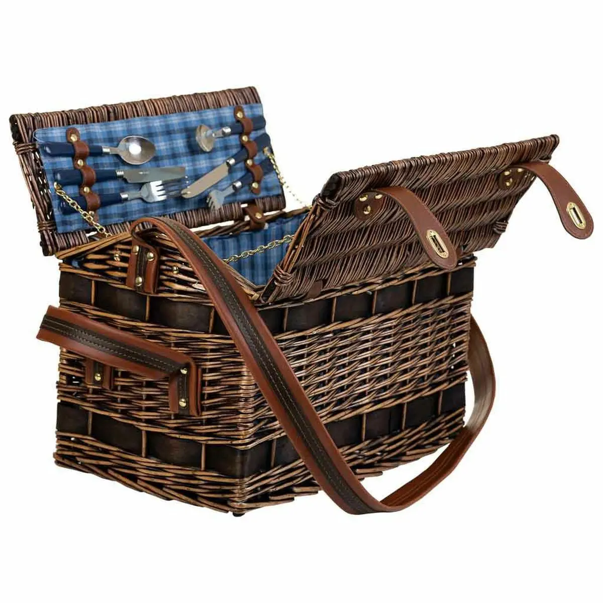 Cestino da Picnic Alexandra House Living Cioccolato vimini