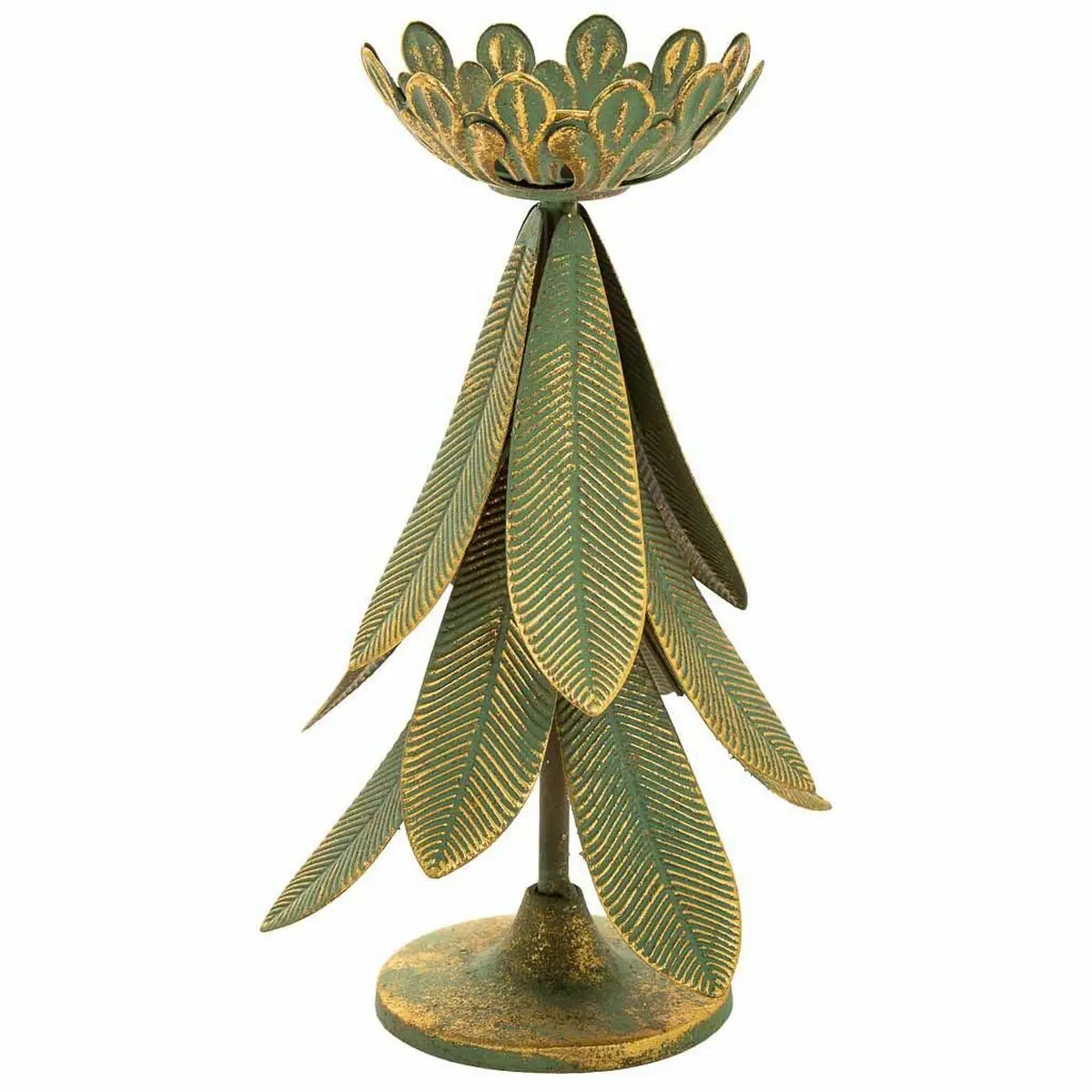 Candelabro Alexandra House Living Oro Ferro 21 x 31 x 21 cm Piume