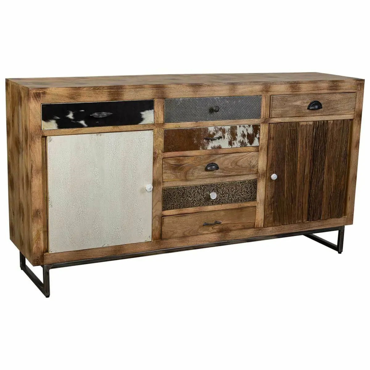 Credenza Alexandra House Living Marrone Legno Metallo Ferro 47 x 95 x 180 cm