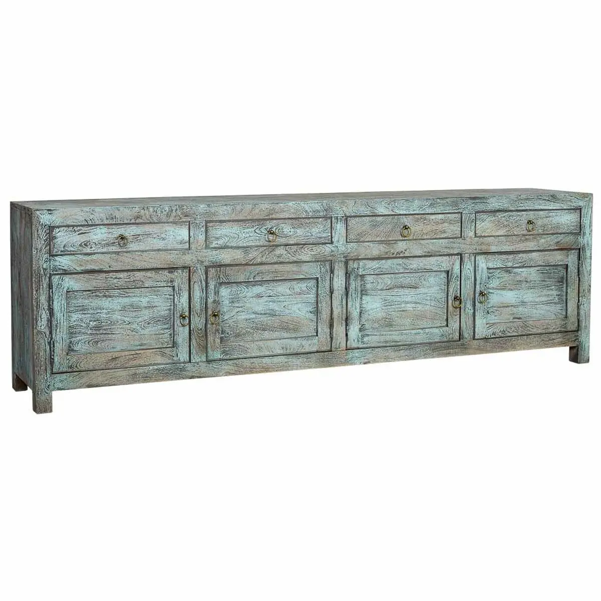 Credenza Alexandra House Living Nero Verde Legno di mango 40 x 70 x 240 cm