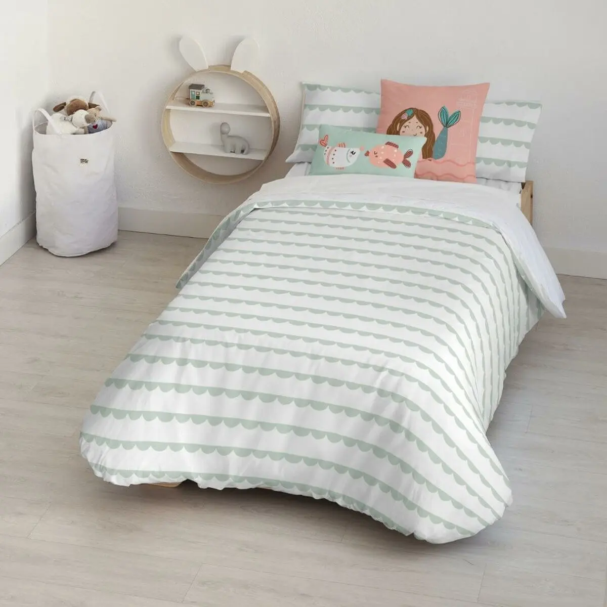 Copripiumino Kids&Cotton Guildo Menta 155 x 220 cm