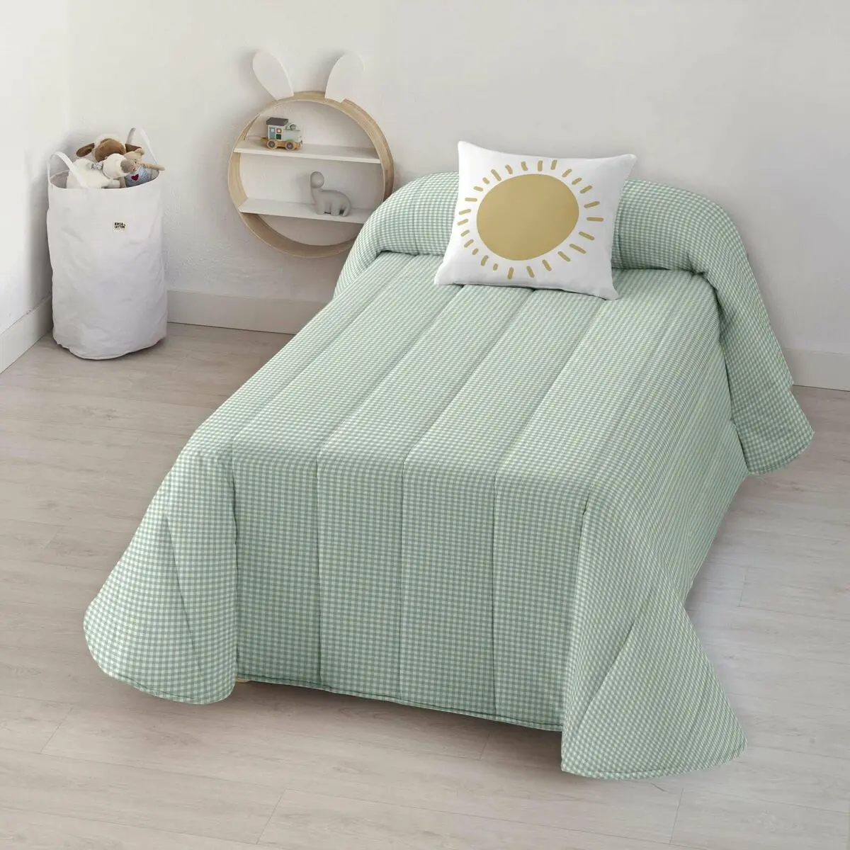 Trapunta Kids&Cotton Vichy Menta 190 x 270 cm