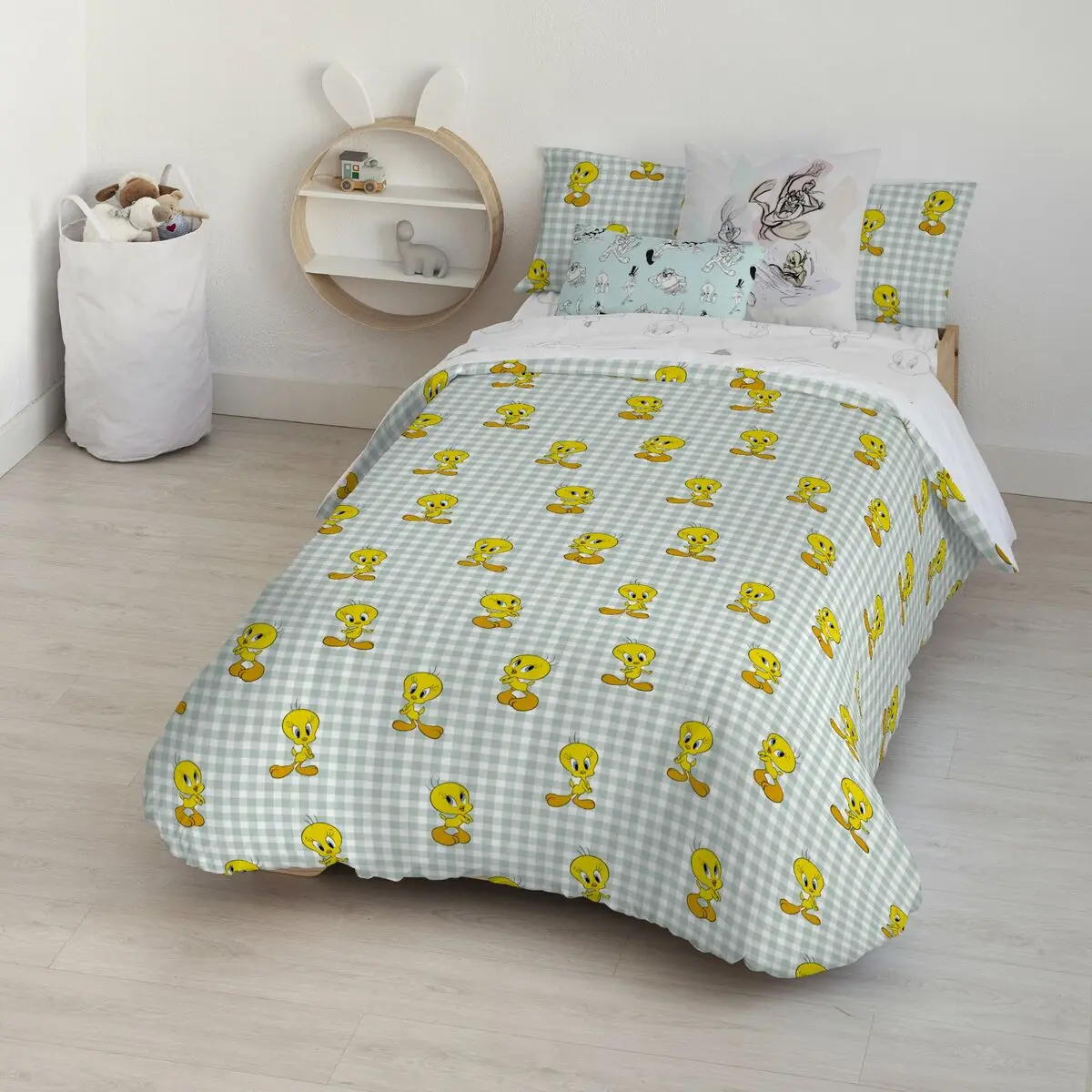 Copripiumino Piolín Tweety Vichy Multicolore 155 x 220 cm