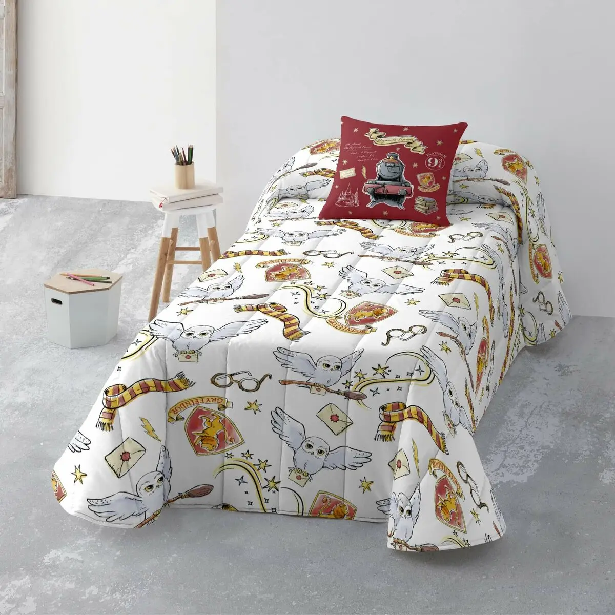 Trapunta Harry Potter Hedwig Multicolore Cama 90 cm 190 x 270 cm Letto 90 cm