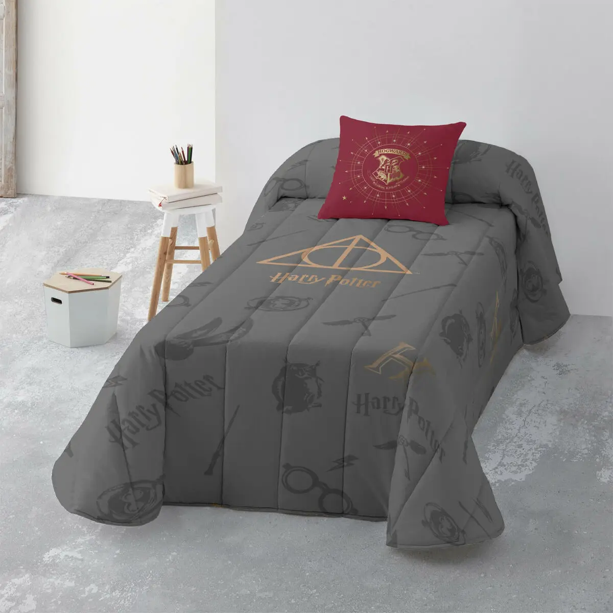 Trapunta Harry Potter Deathly Hallows Multicolore Cama 90 cm 190 x 270 cm Letto 90 cm