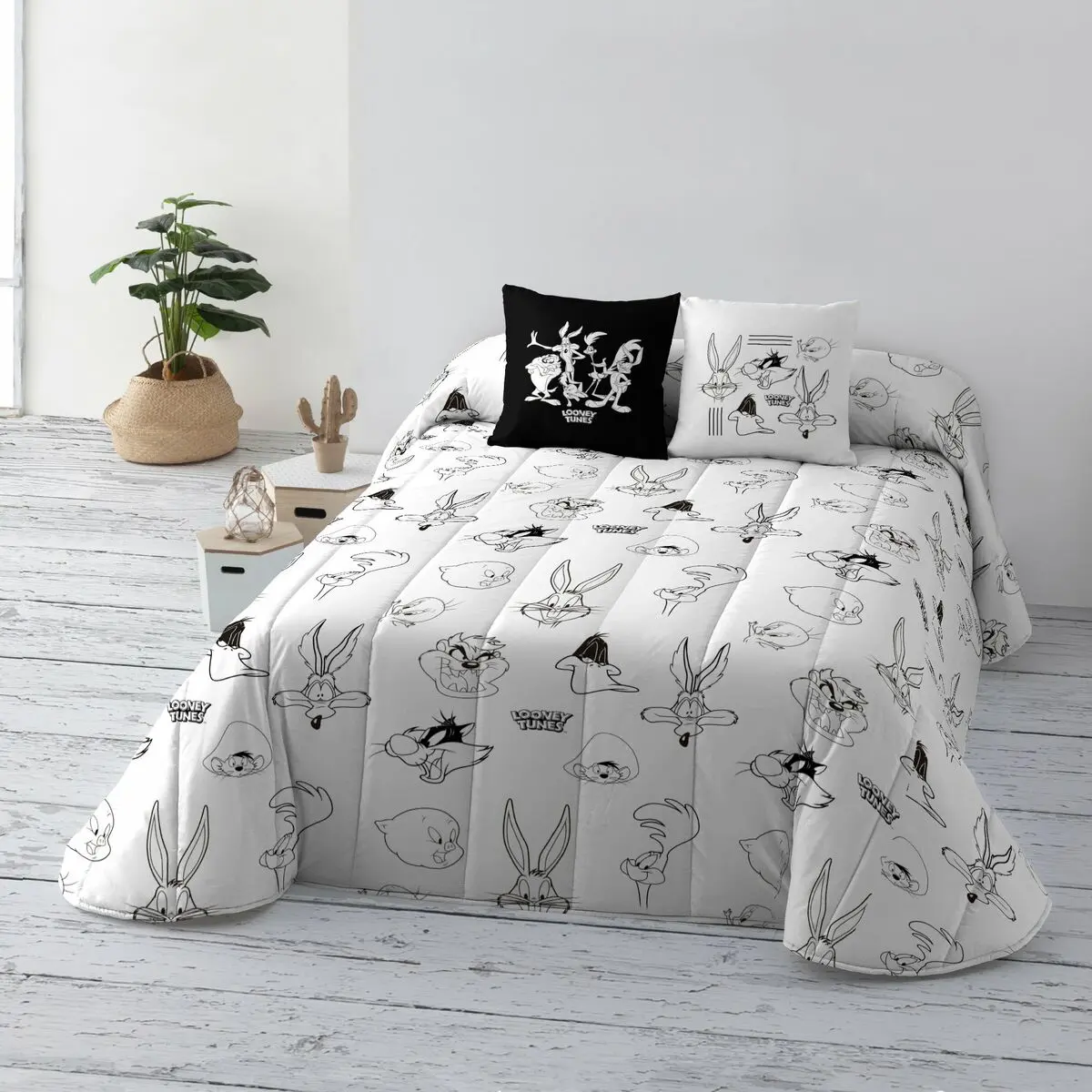 Trapunta Looney Tunes B&W 250 x 270 cm 250 x 3 x 270 cm