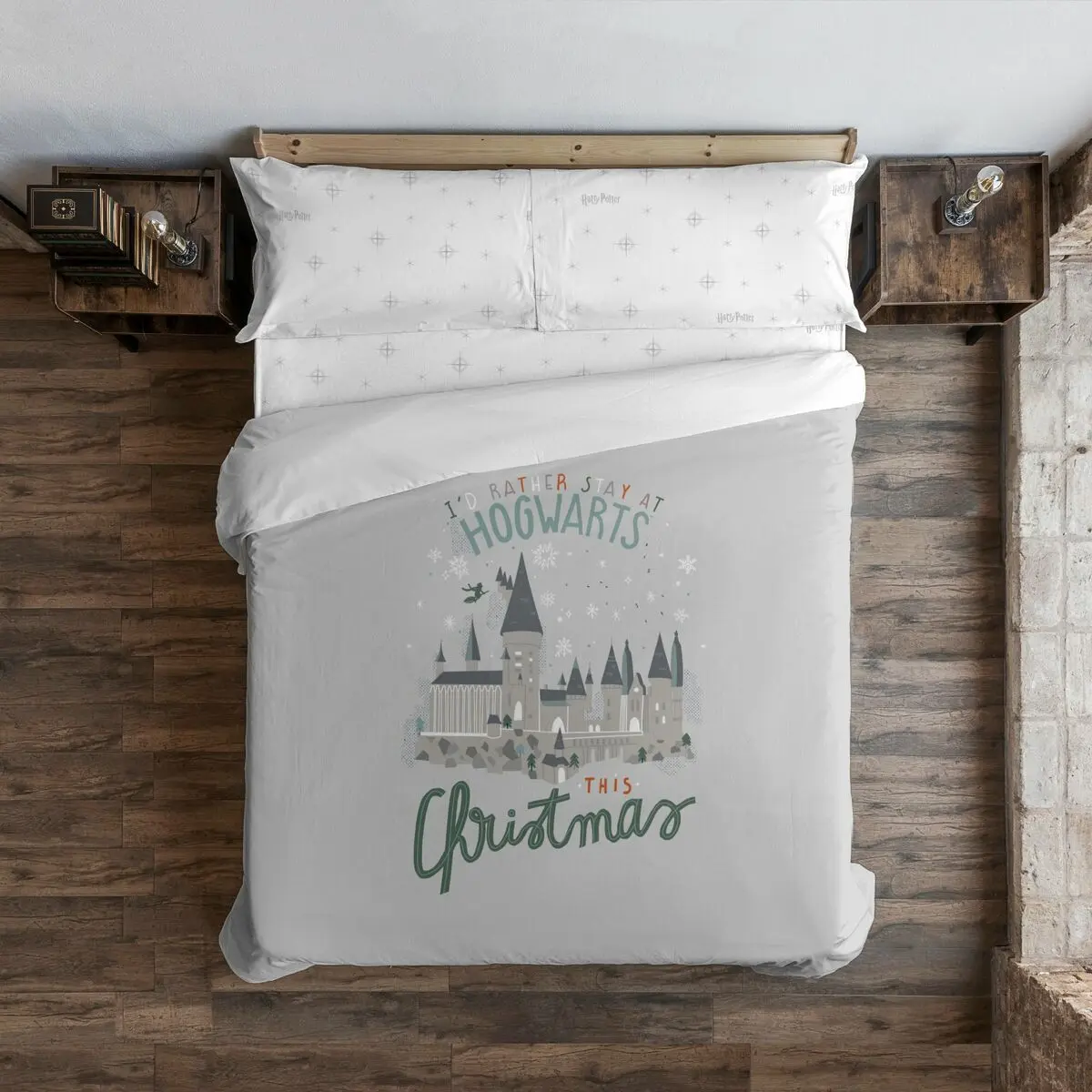 Copripiumino Harry Potter Hogwarts in Christmas Singolo 180 x 220 cm