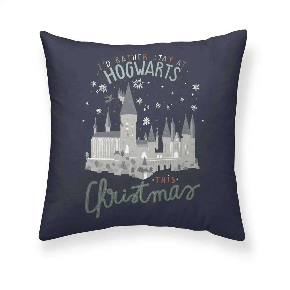 Fodera per cuscino Harry Potter Magical Christmas Blu scuro 50 x 50 cm