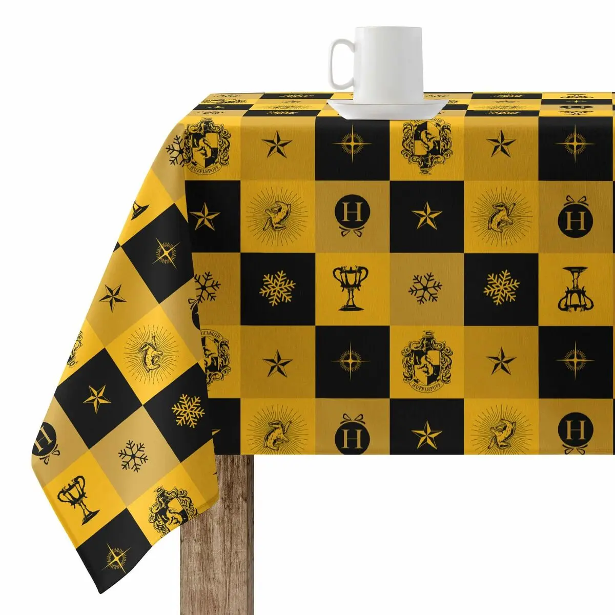 Tovaglia in resina antimacchia Harry Potter Hufflepuff 100 x 140 cm