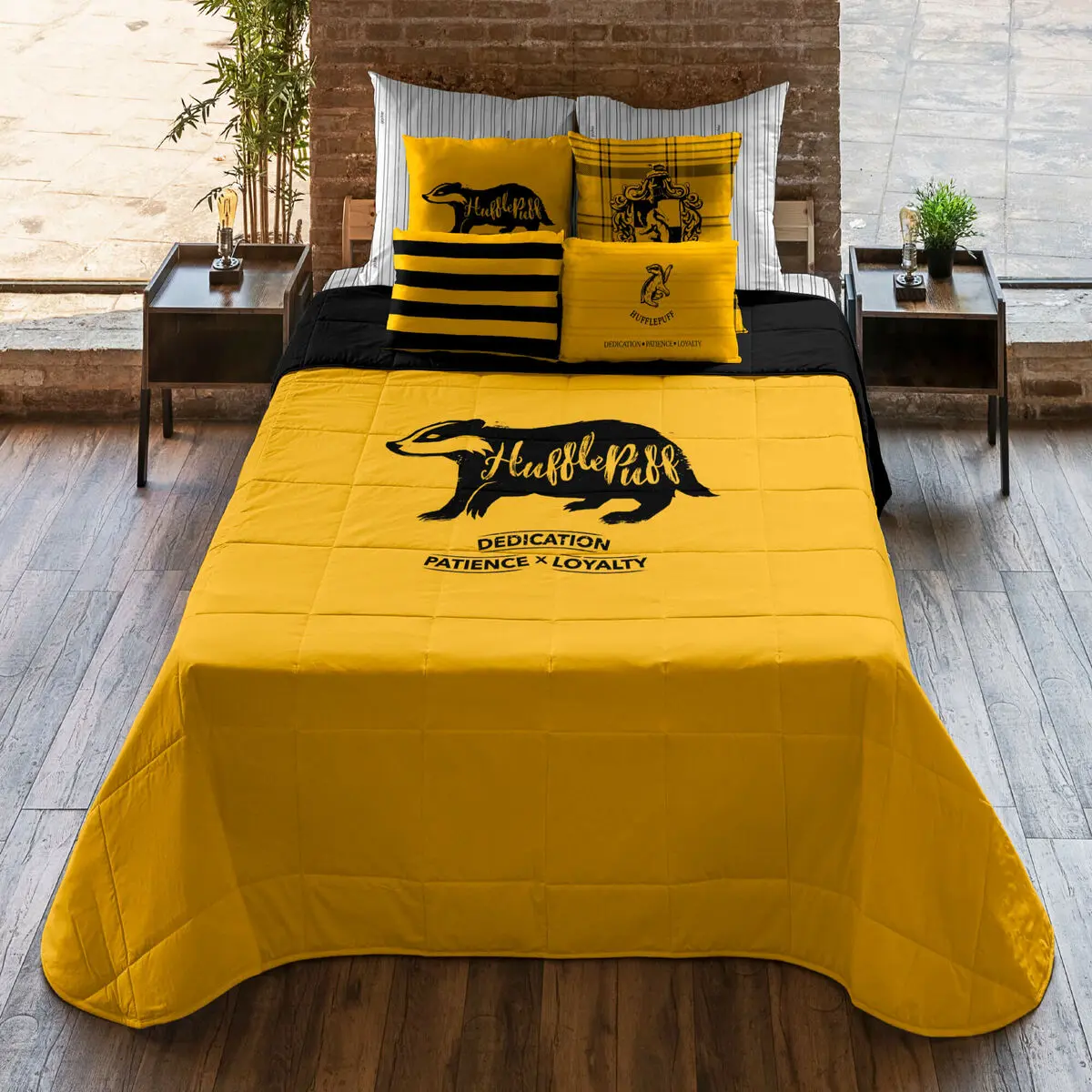 Piumino Harry Potter Hufflepuff Multicolore 250 g/m² 190 x 270 cm 190 x 4 x 270 cm Singolo