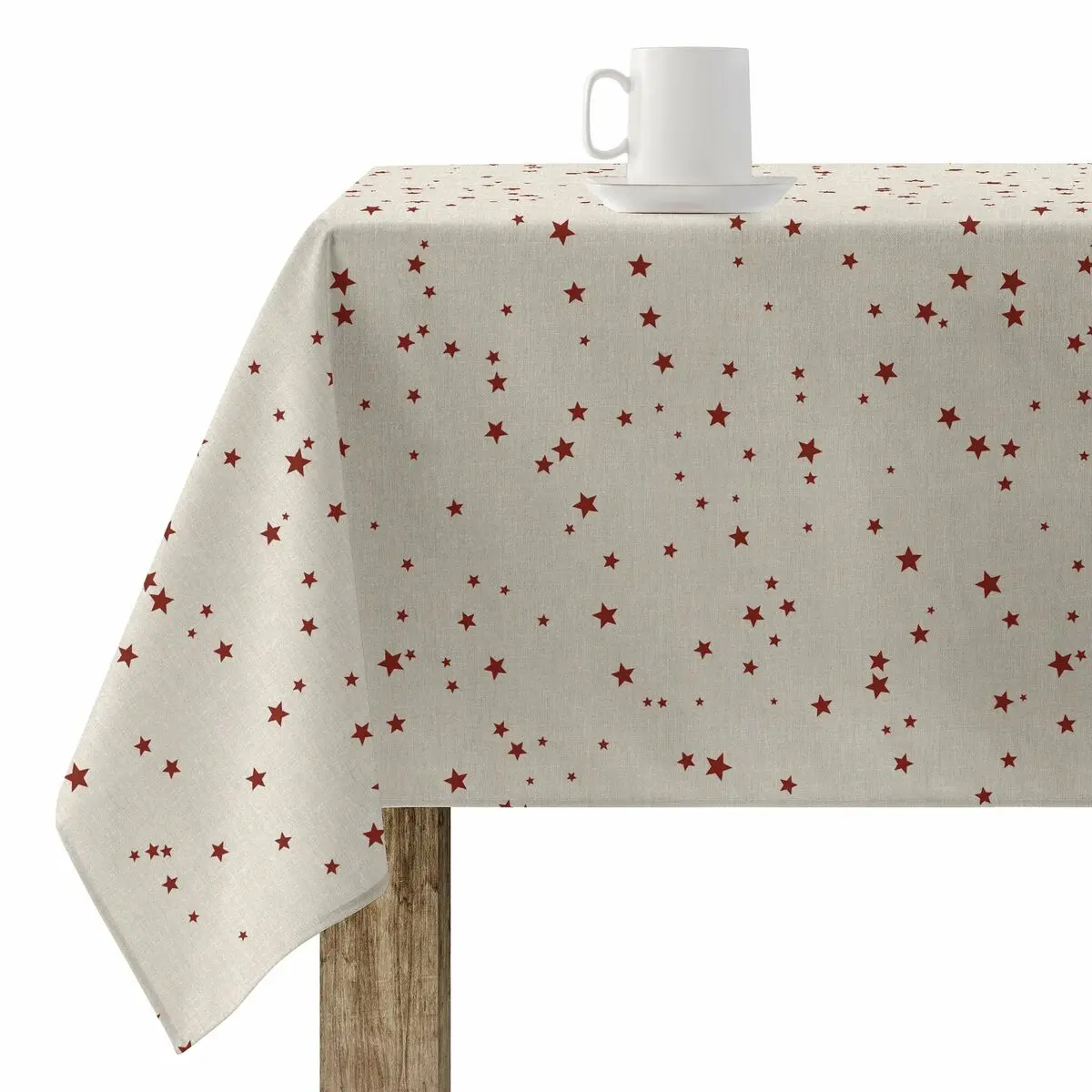 Tovaglia in resina antimacchia Belum Merry Christmas Beige 180 x 200 cm