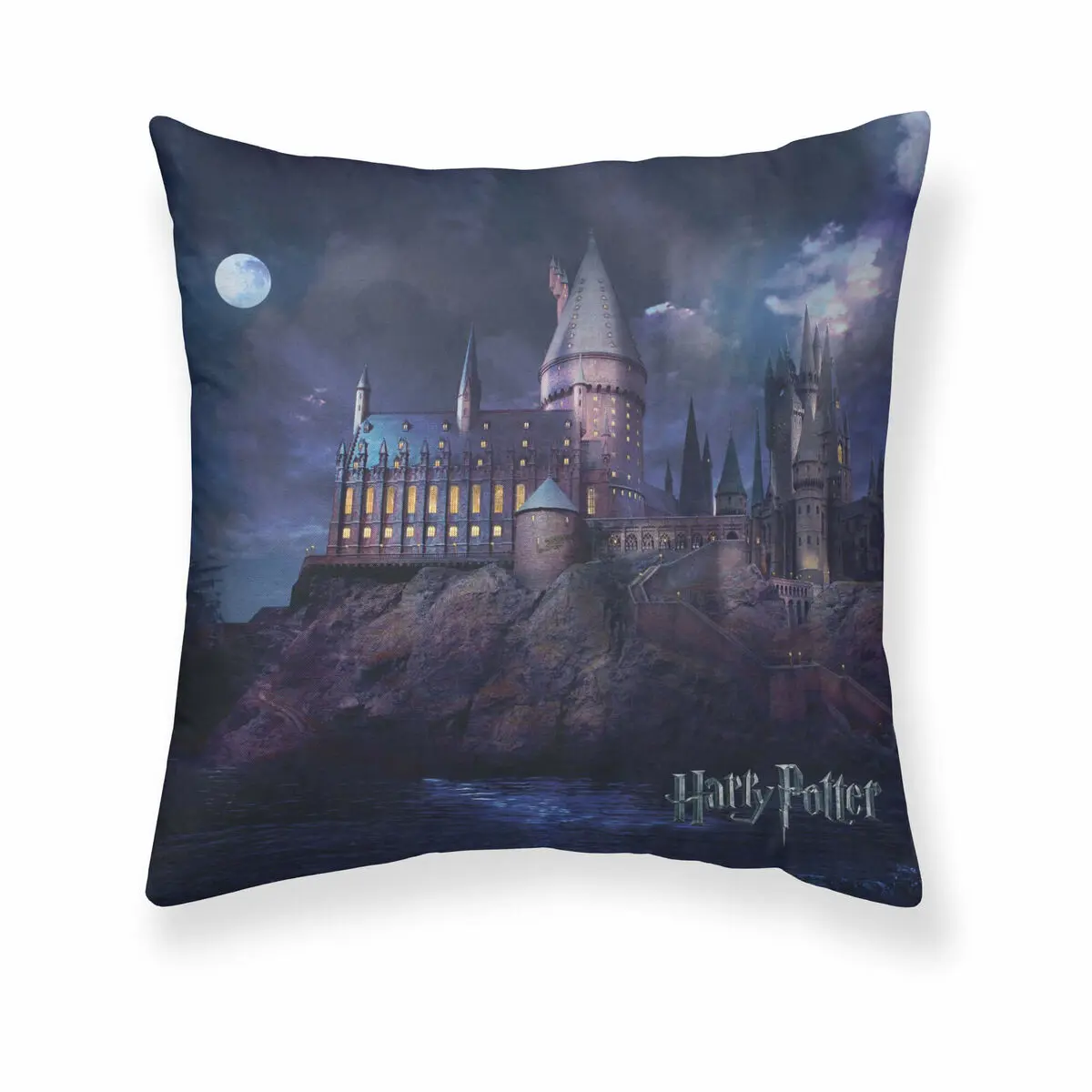 Fodera per cuscino Harry Potter Go to Hogwarts Blu Marino 50 x 50 cm