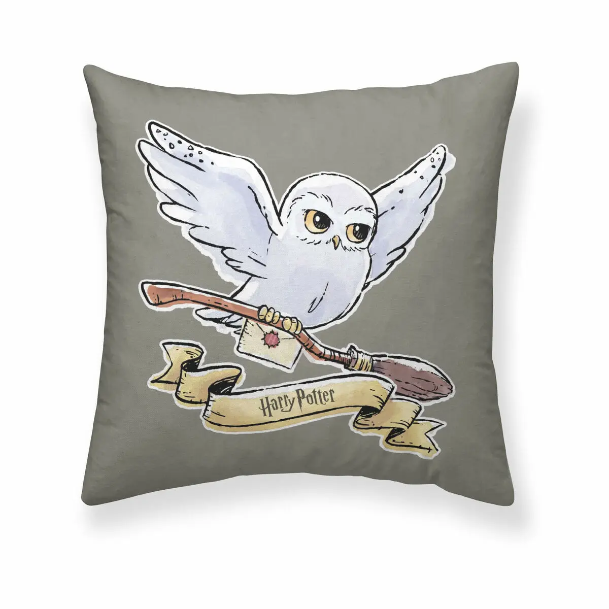 Fodera per cuscino Harry Potter Hedwig Grigio 50 x 50 cm