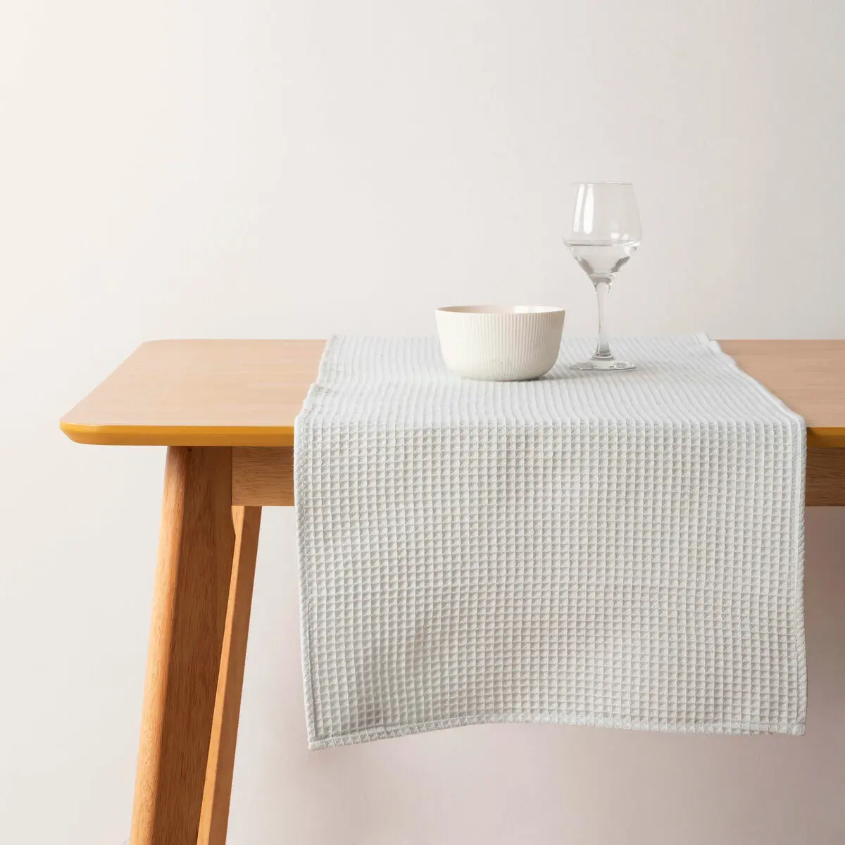 Runner da Tavolo Belum Waffle Menta Bianco Caldo 45 x 140 cm