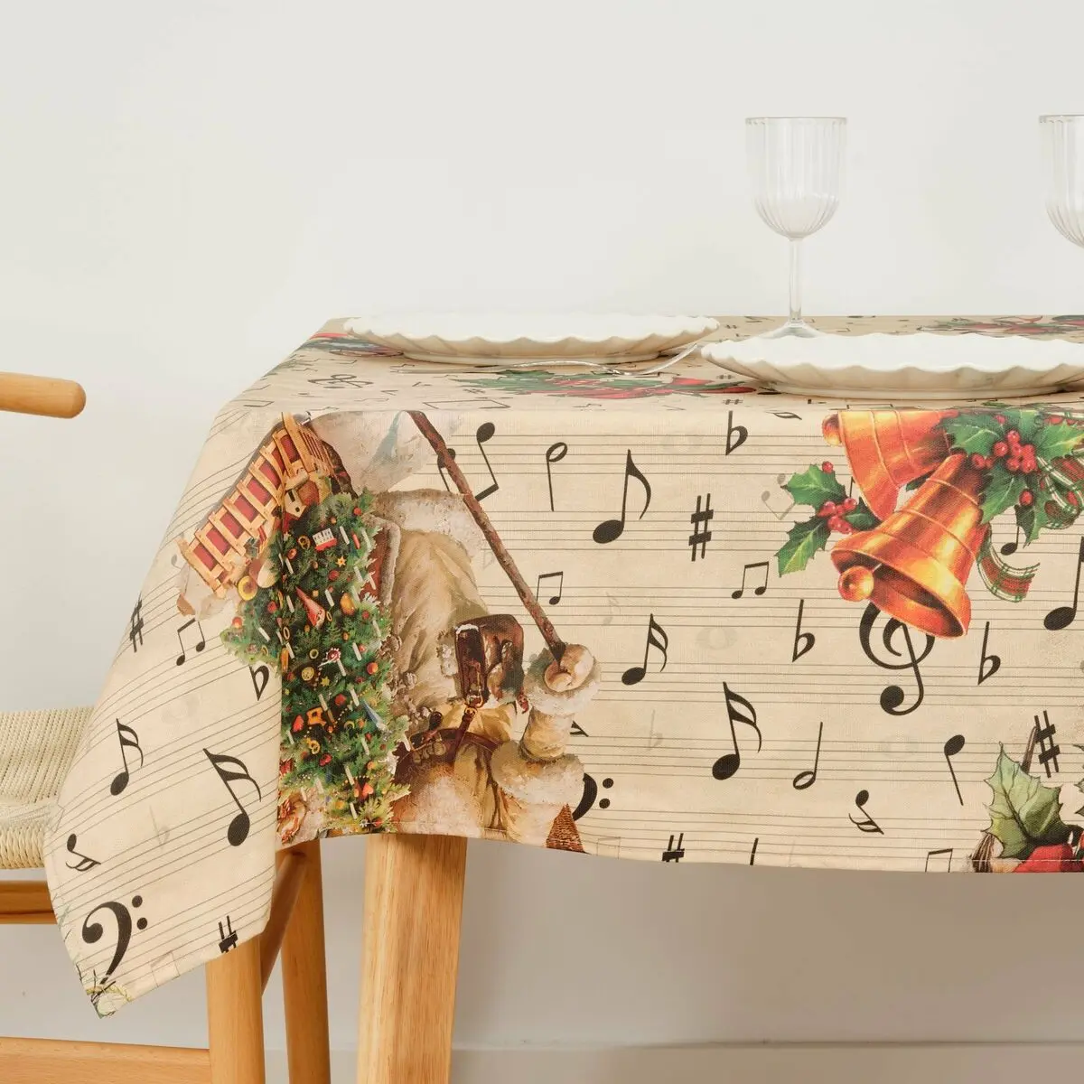 Tovaglia in resina antimacchia Belum Christmas Sheet Music 250 x 140 cm