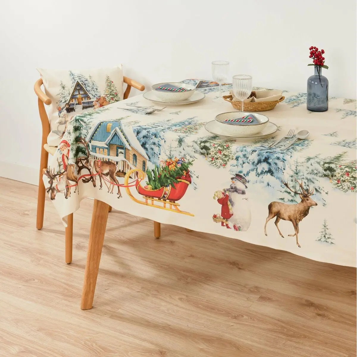 Tovaglia antimacchia Belum Christmas Landscape Multicolore 300 x 155 cm