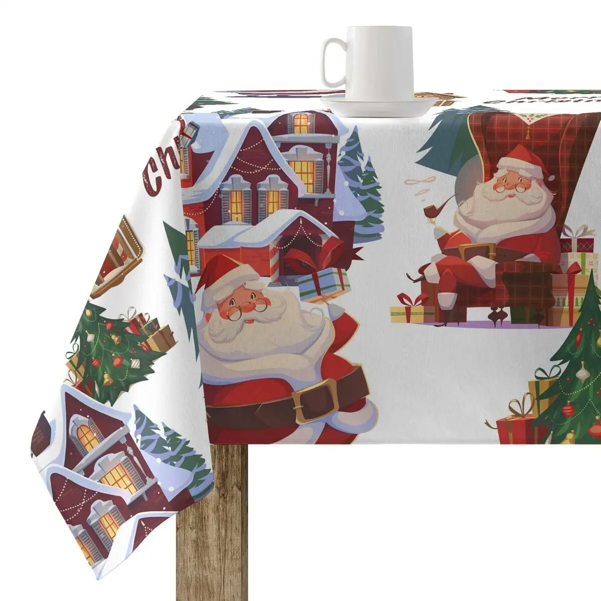 Tovaglia in resina antimacchia Belum Papa Noel Multicolore 100 x 140 cm