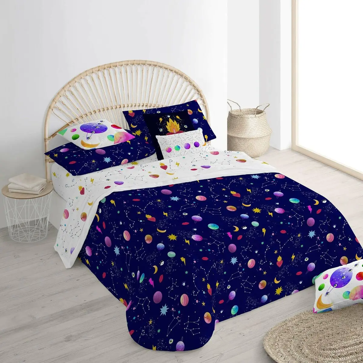 Copripiumino Ripshop Cosmos Multicolore 260 x 240 cm Collo di bottiglia