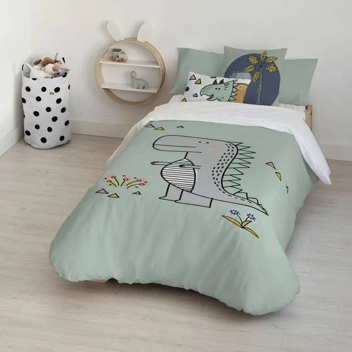 Set di copripiumino Kids&Cotton Italo Big Menta 155 x 220 cm