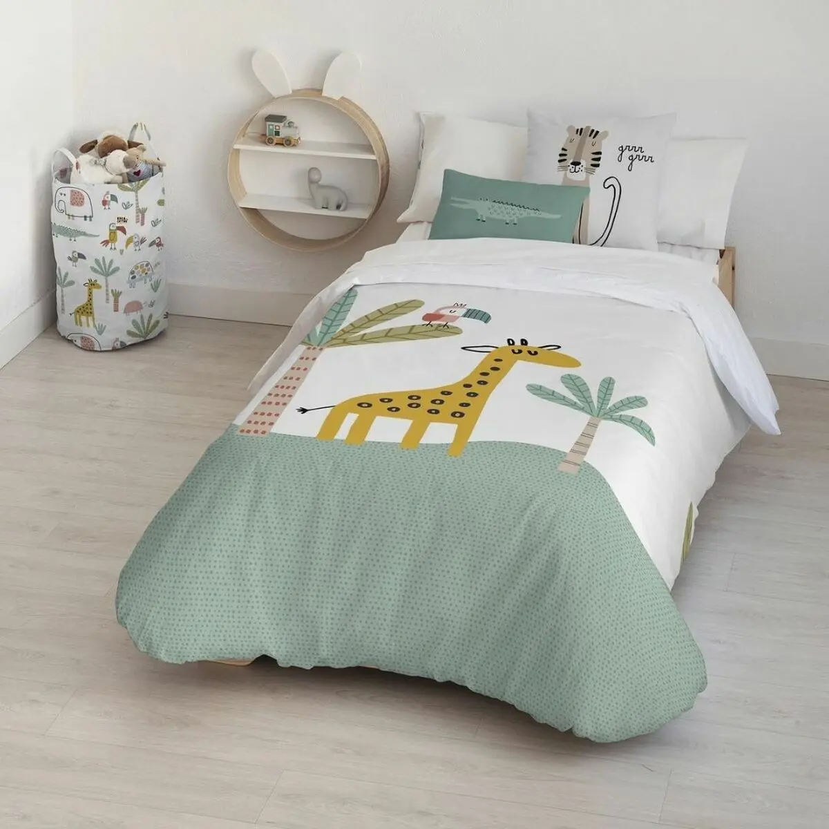 Set di copripiumino Kids&Cotton Jeddah Big Menta 155 x 220 cm