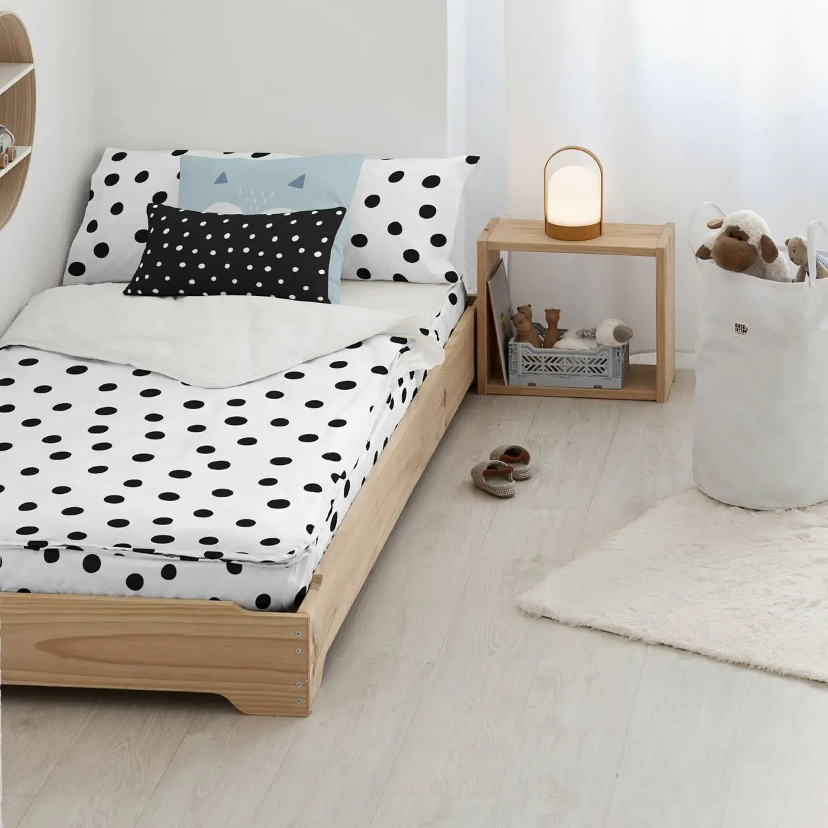 Copripiumone a sacco Kids&Cotton Kibo Nero 90 x 200 cm 90 x 1 x 200 cm