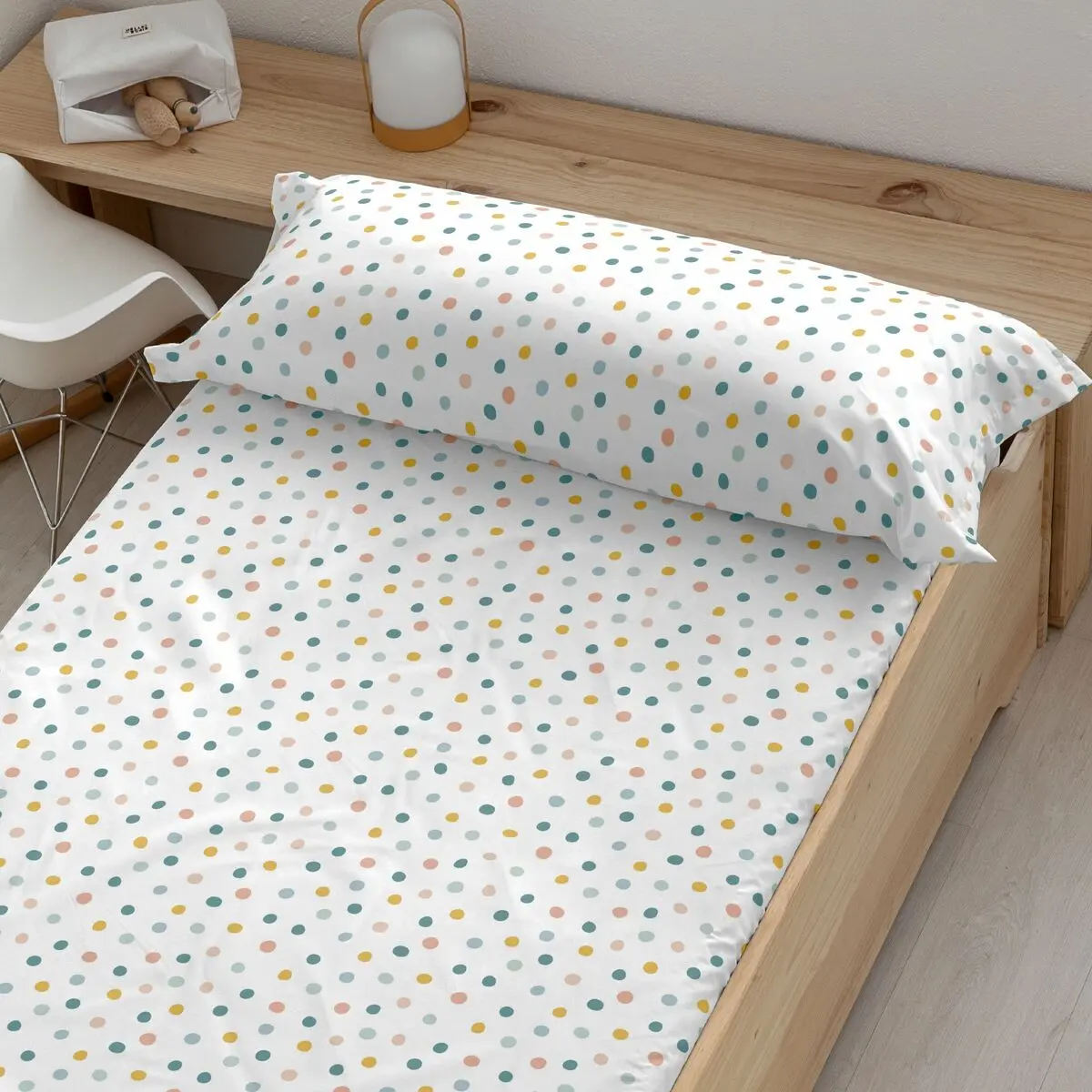 Lenzuolo con angoli aderenti Kids&Cotton Kibo Multicolore 60x120cm