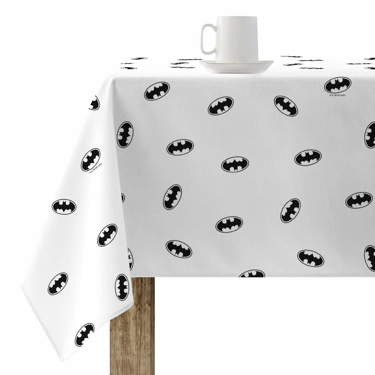 Tovaglia in resina antimacchia Belum Batman White 140 x 140 cm