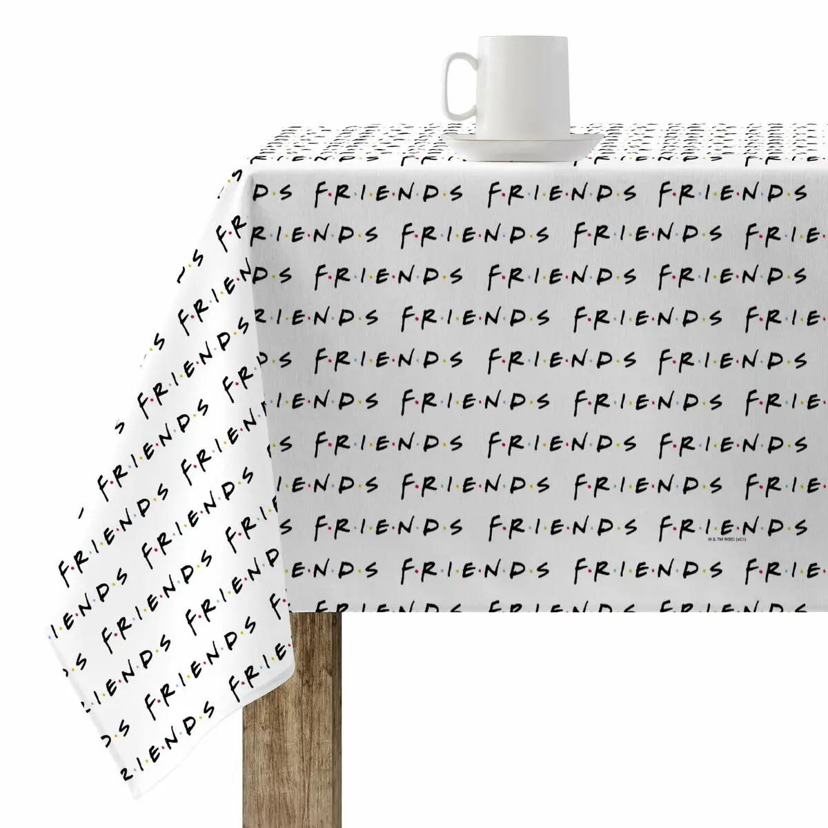 Tovaglia antimacchia Belum Friends White 250 x 140 cm