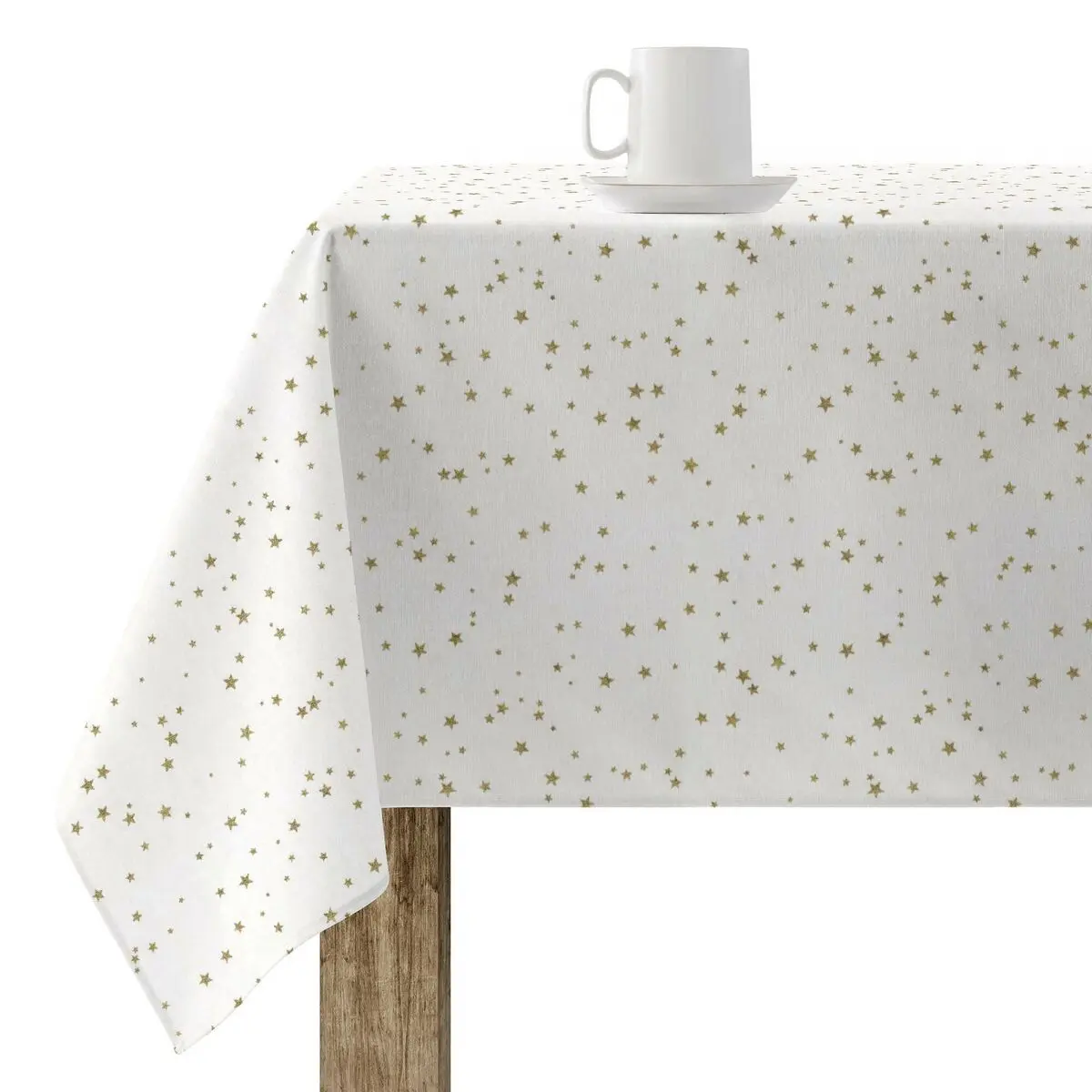 Tovaglia in resina antimacchia Belum Stars Gold 250 x 140 cm