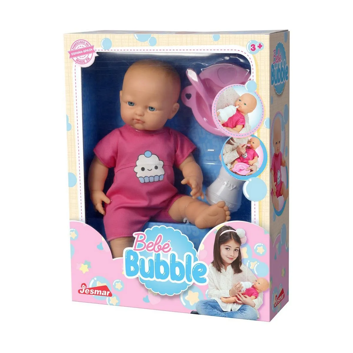 Bambolotto Neonato Jesmar Bubble Rosa 37 cm