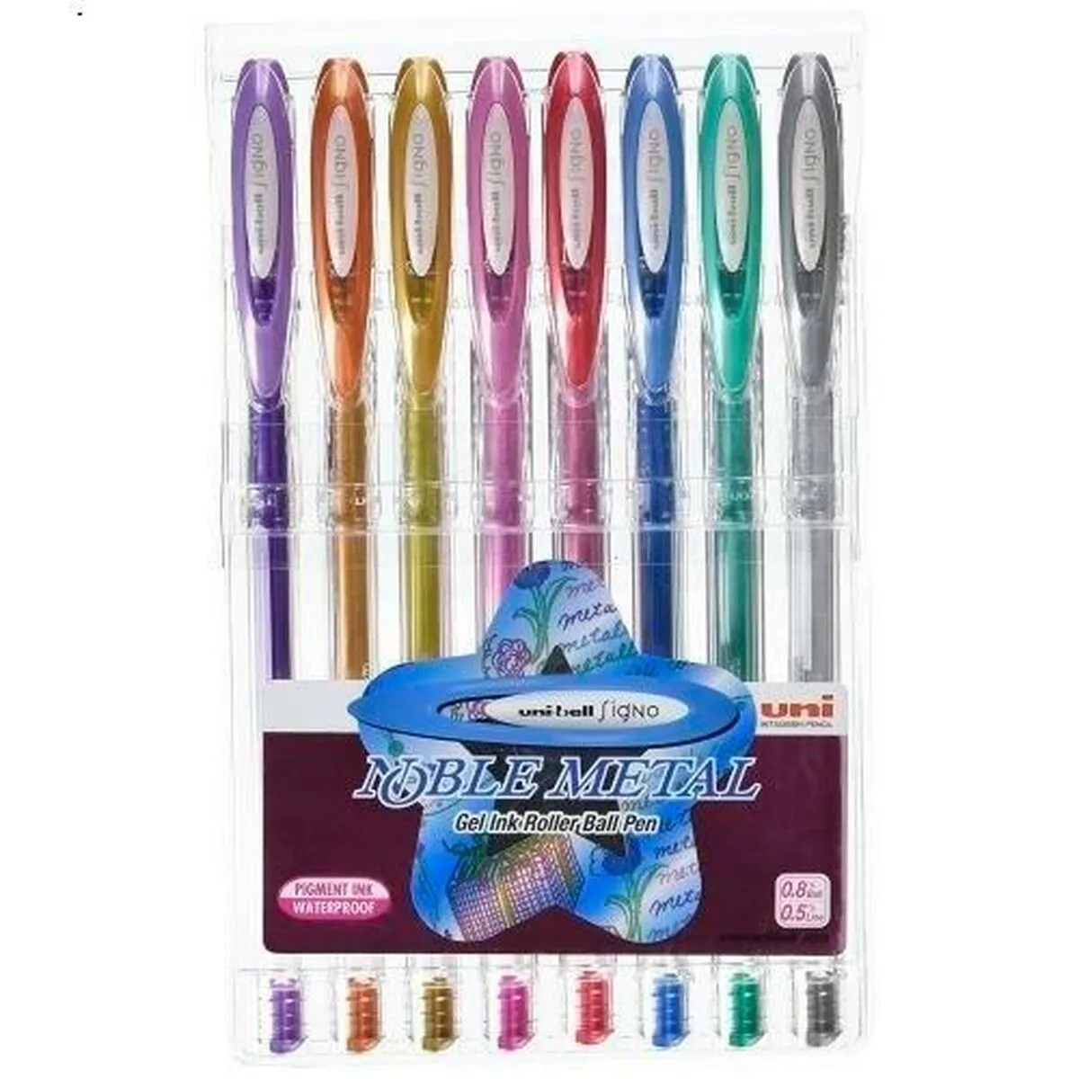 Set di Penne Uni-Ball Rollerball Signo UM-120 Multicolore 0,5 mm