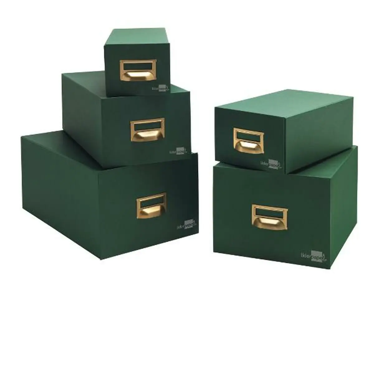 Classificatore compilabile Liderpapel TV05 Verde Tessuto