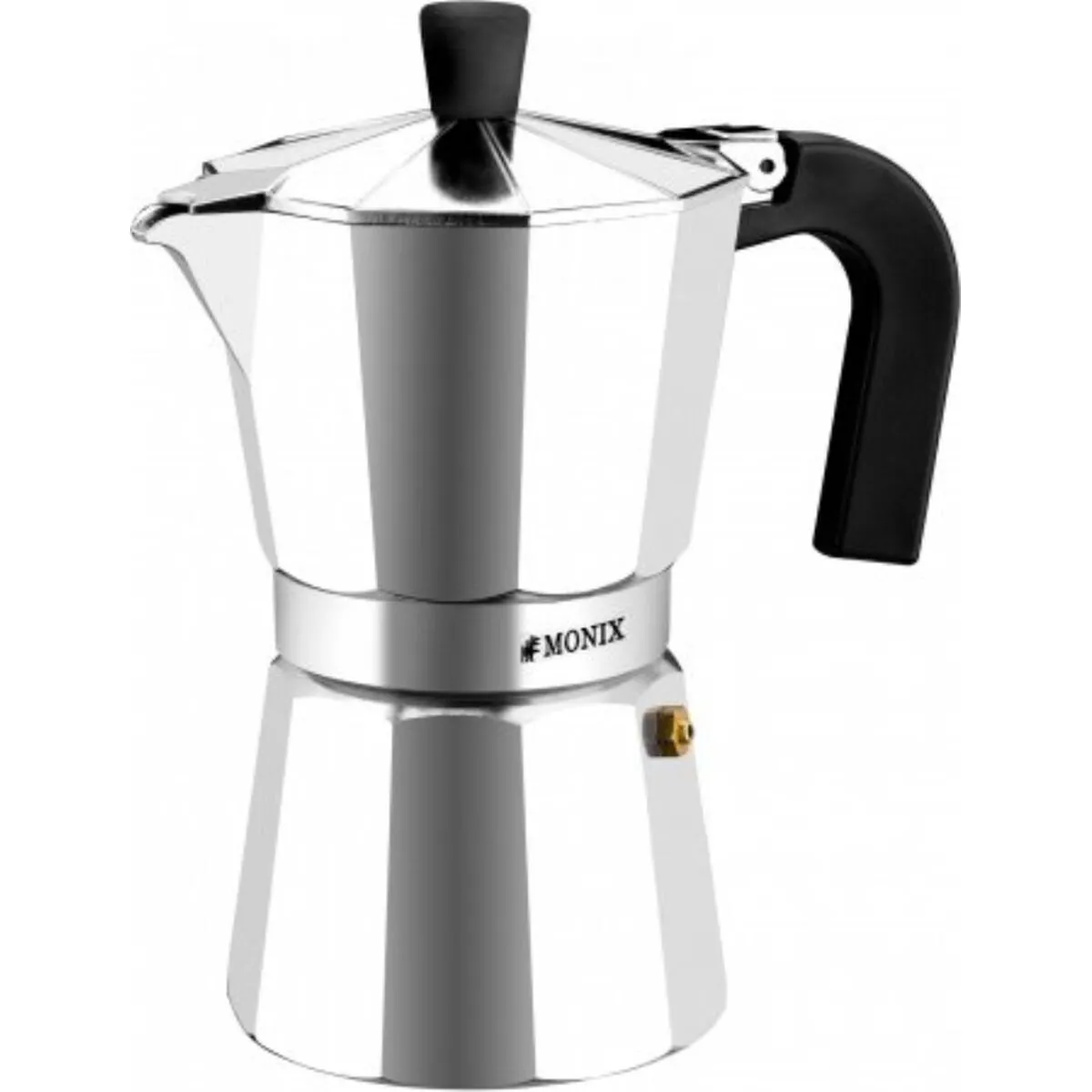 Cafettiera Italiana Monix M620006 Alluminio Argentato Metallo 6 Tazze