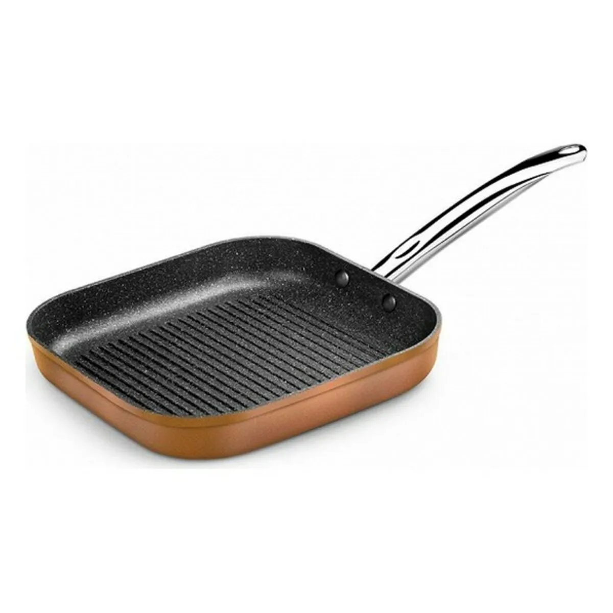 Padella griglia strisce Monix M740030 Grill 28 cm Alluminio Alluminio Forgiato 4 Pezzi