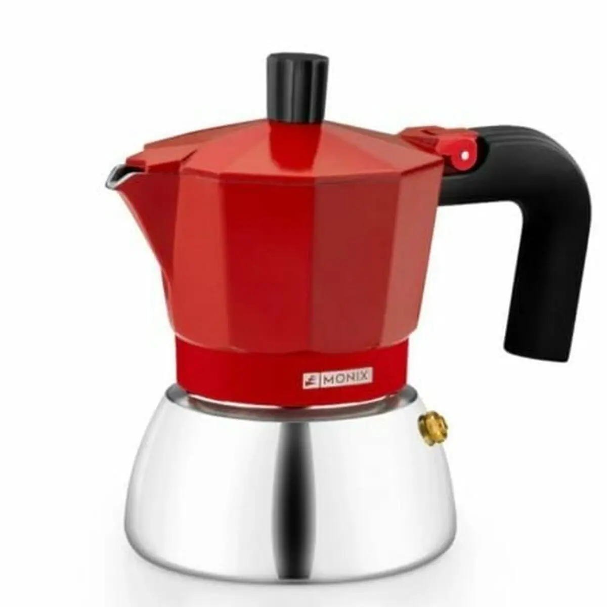 Caffettiera Italiana Monix INOX RED 3T Rosso