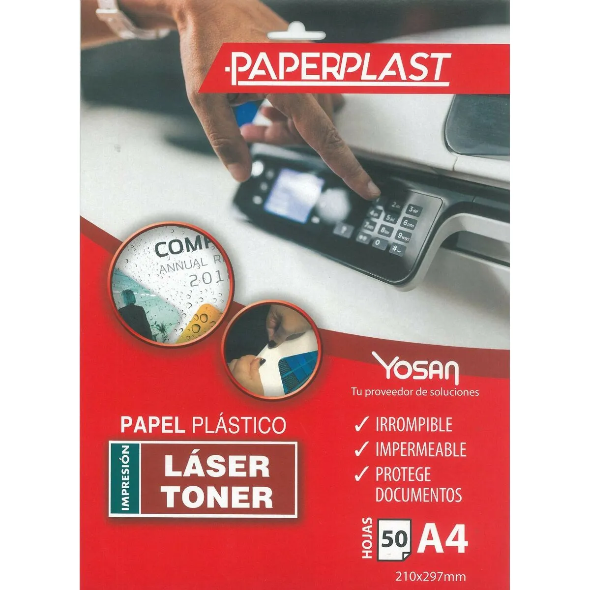 Custodie da plastificare Yosan Bianco A4 50 Fogli