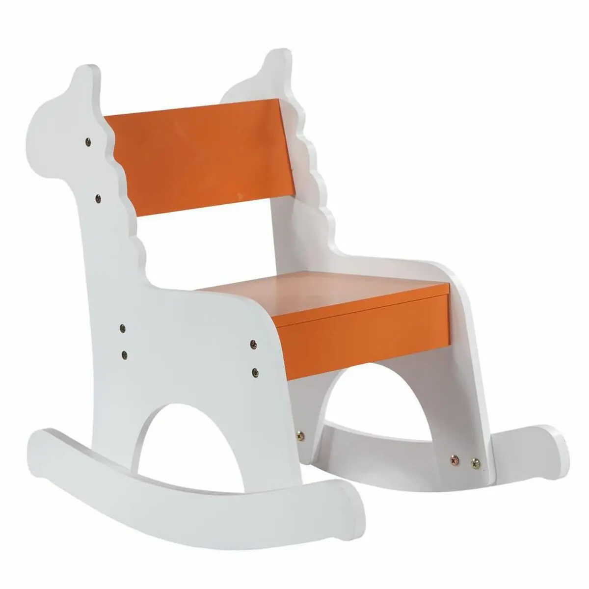 Sedia a dondolo Alexandra House Living Bianco Arancio Legno MDF 33 x 55 x 51,5 cm Per bambini Giraffa