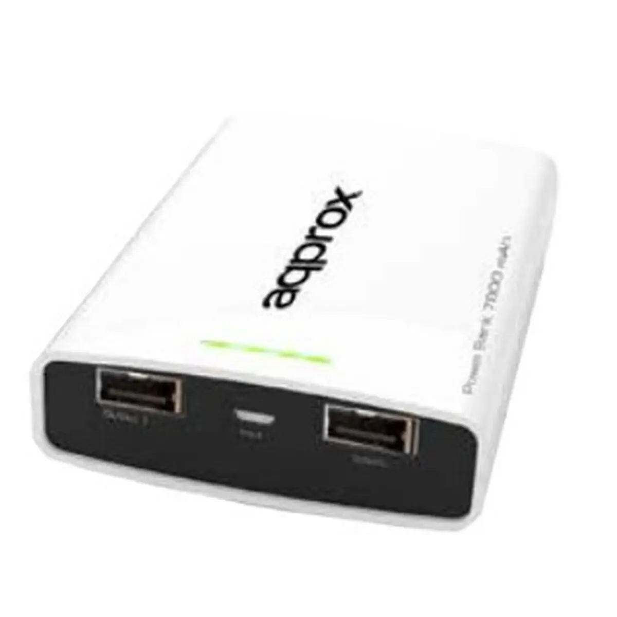 Power Bank approx! APPPB78EVW 7800 mAh 2 x USB Micro USB 5 V 1-2 A Bianco Nero/Bianco